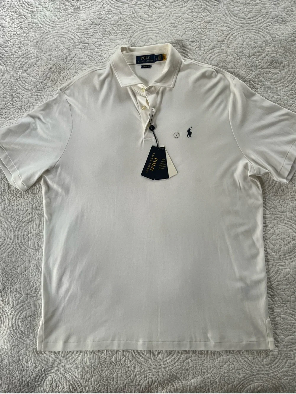 NWT polo Ralph Lauren Soft-Touch Polo Shirt in white L